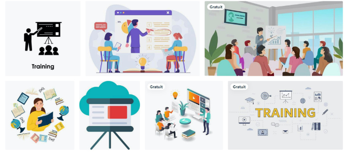 exemple de recherche d'illustrations sur vecteezy